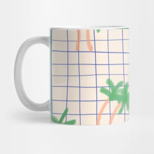 Tropical Palm Grid Mug